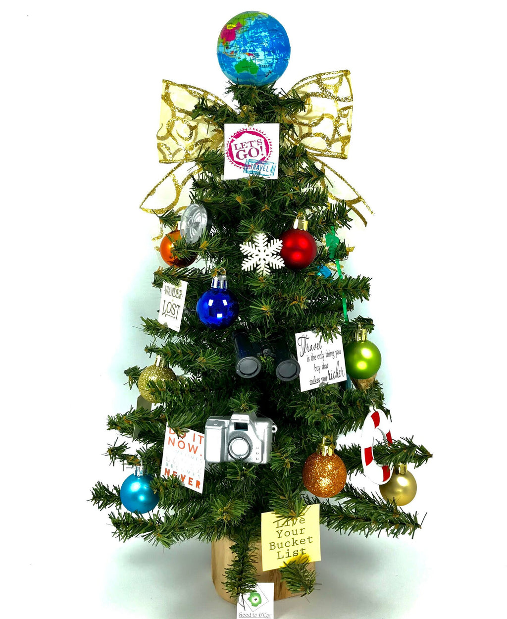 Travel Themed 18" Christmas Tree