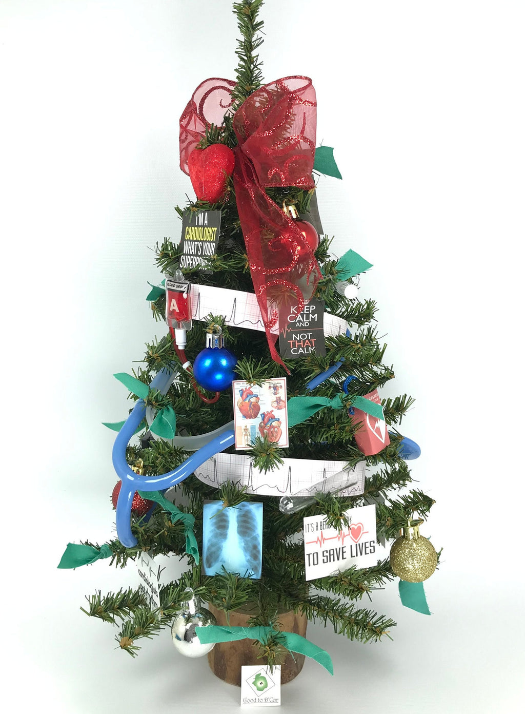 Cardiology / Cardiologist Themed 18" Christmas Tree