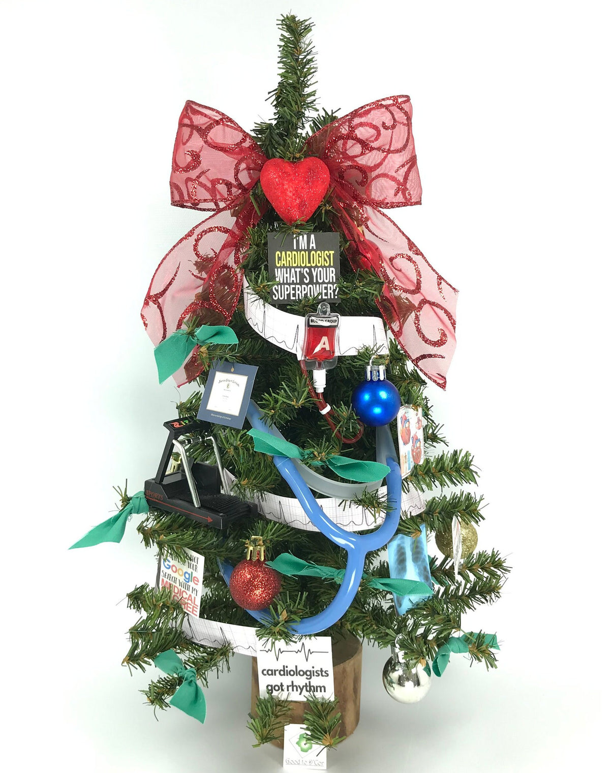 Cardiology / Cardiologist Themed 18" Christmas Tree