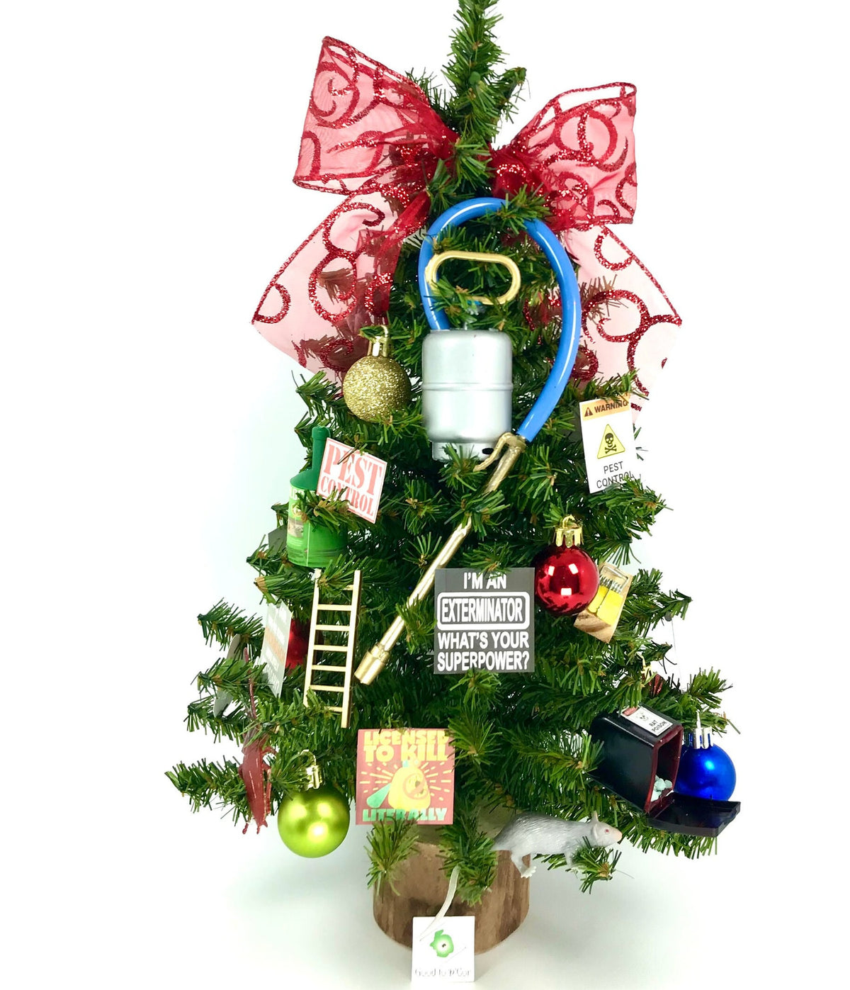 Pest Control / Exterminator Themed 18" Christmas Tree