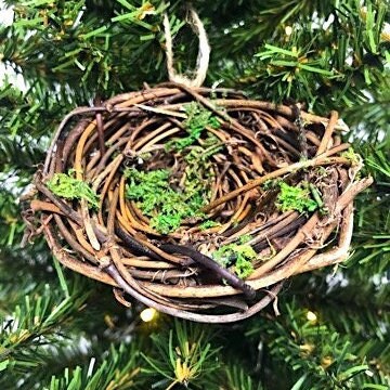 Rustic Bird Nest Ornament