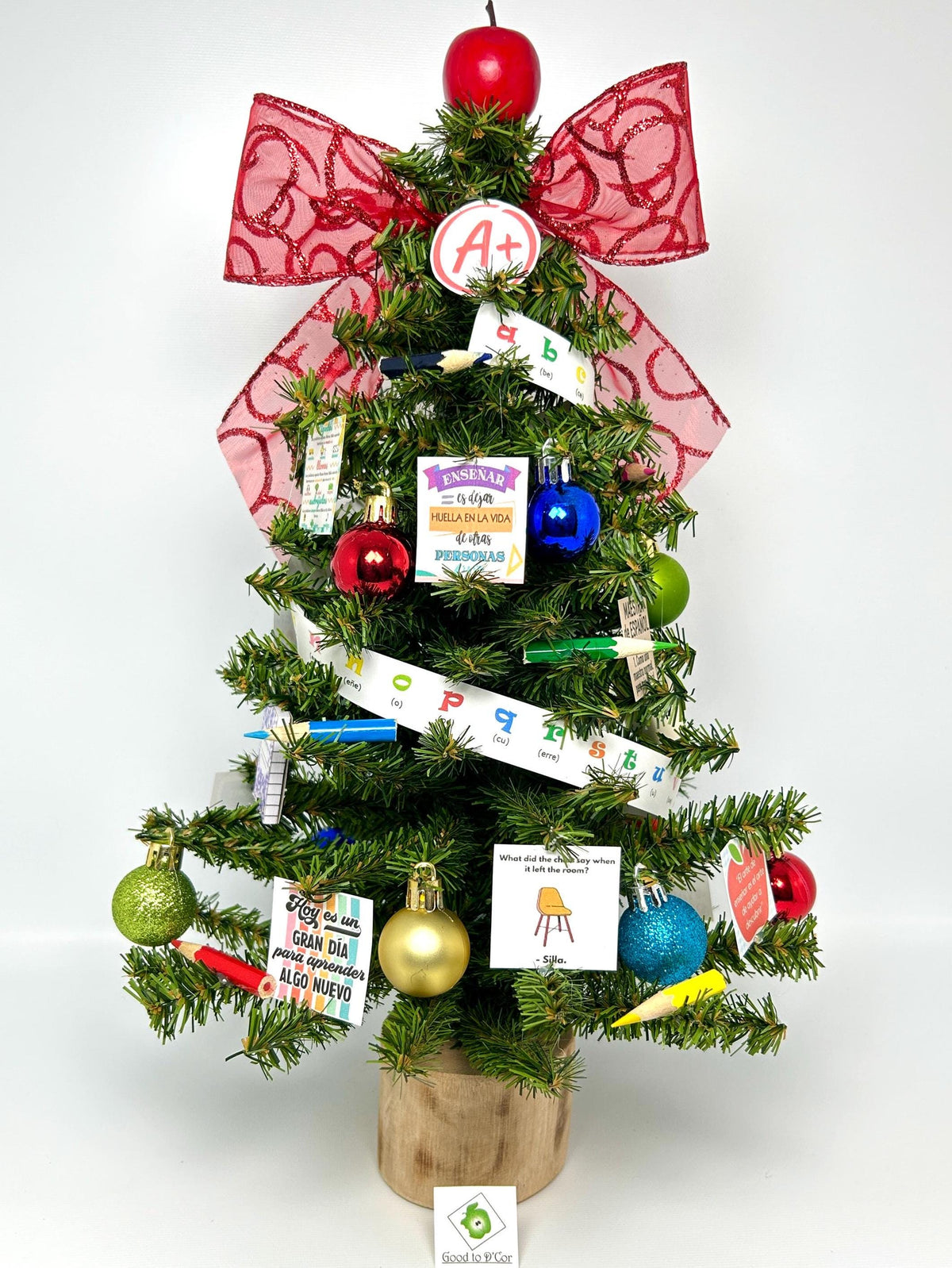 Spanish Language Teacher Themed 18" Tree / Arbolito de 18" para Maestra de Espanol