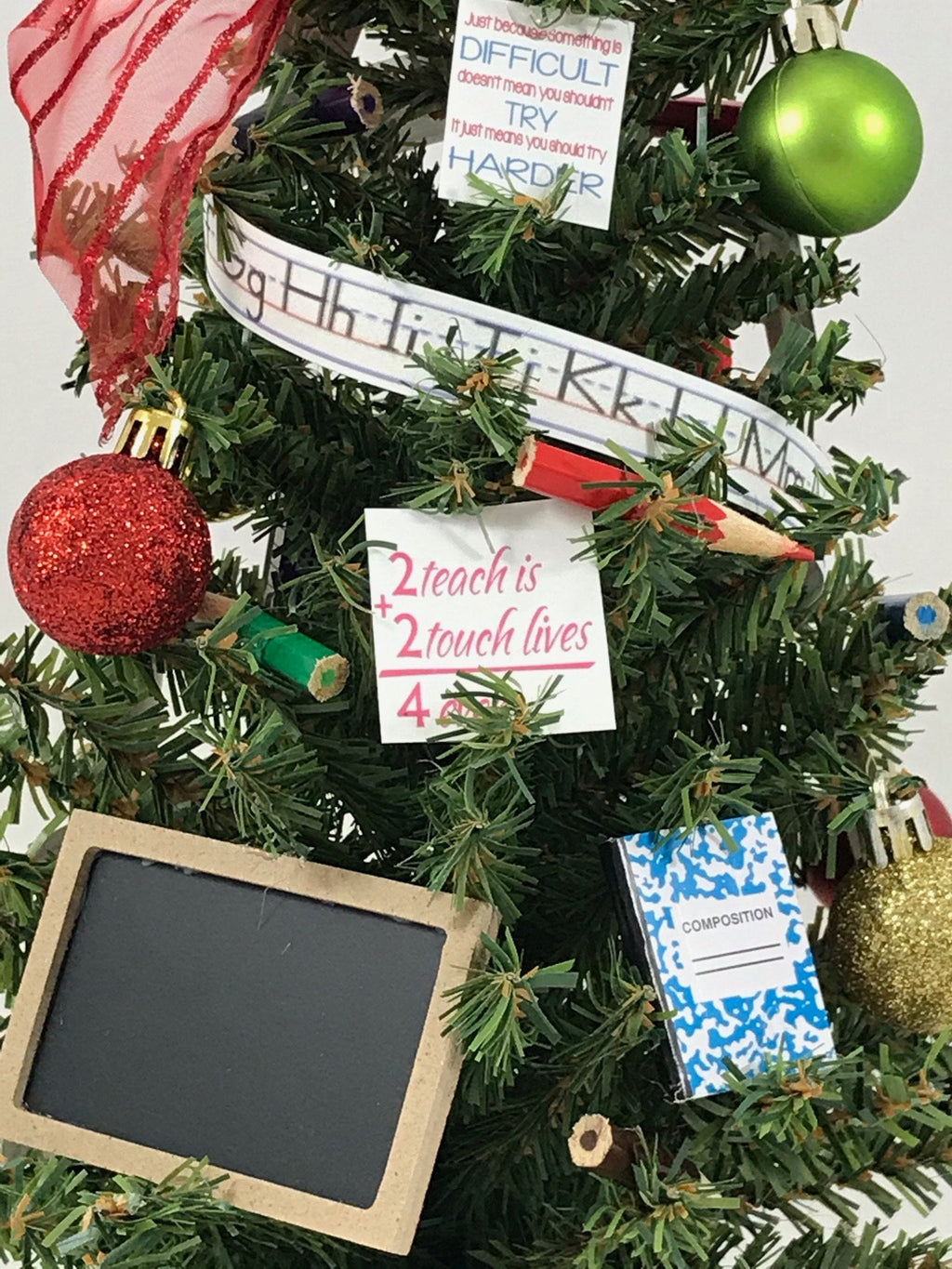 School Teacher Themed 18" Christmas Tree