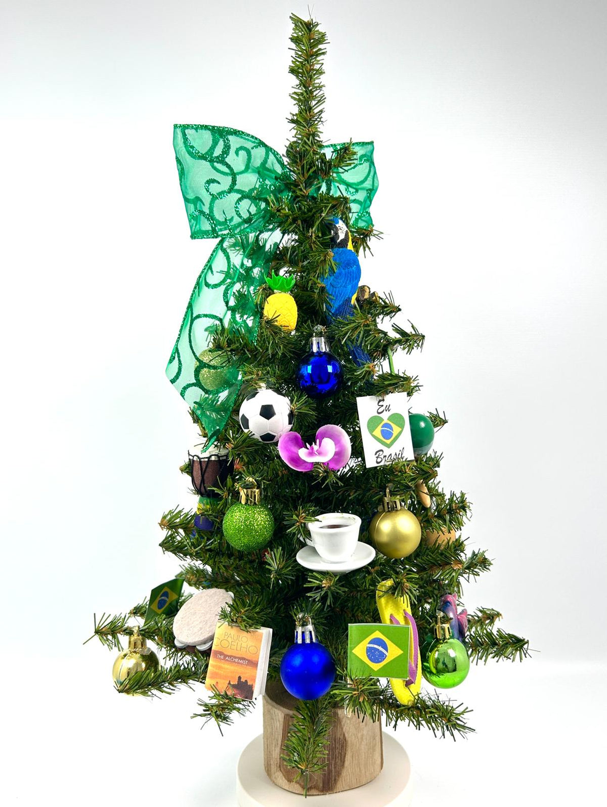 Brasil/ Brazil/ Brazilian Themed 18" Christmas Tree