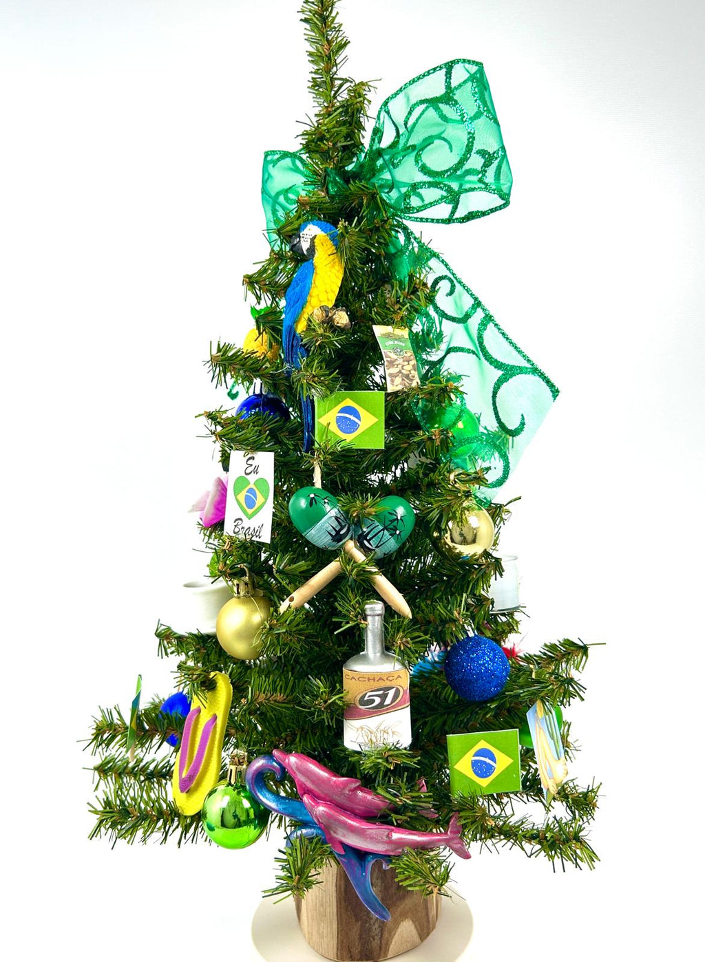 Brasil/ Brazil/ Brazilian Themed 18" Christmas Tree