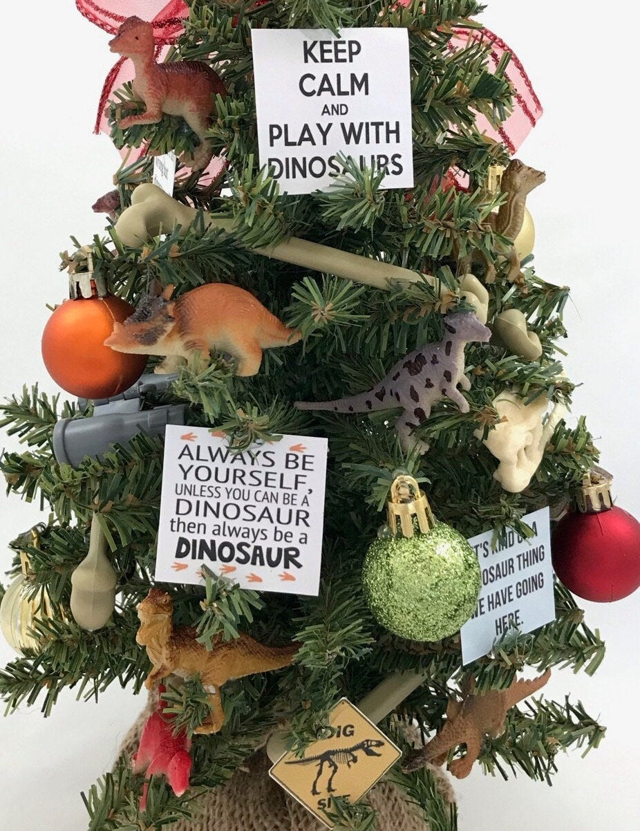 Dinosaur Themed 18" Christmas Tree