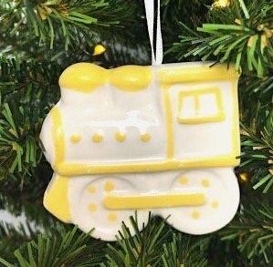Baby Choo Choo Train Ceramic Ornament
