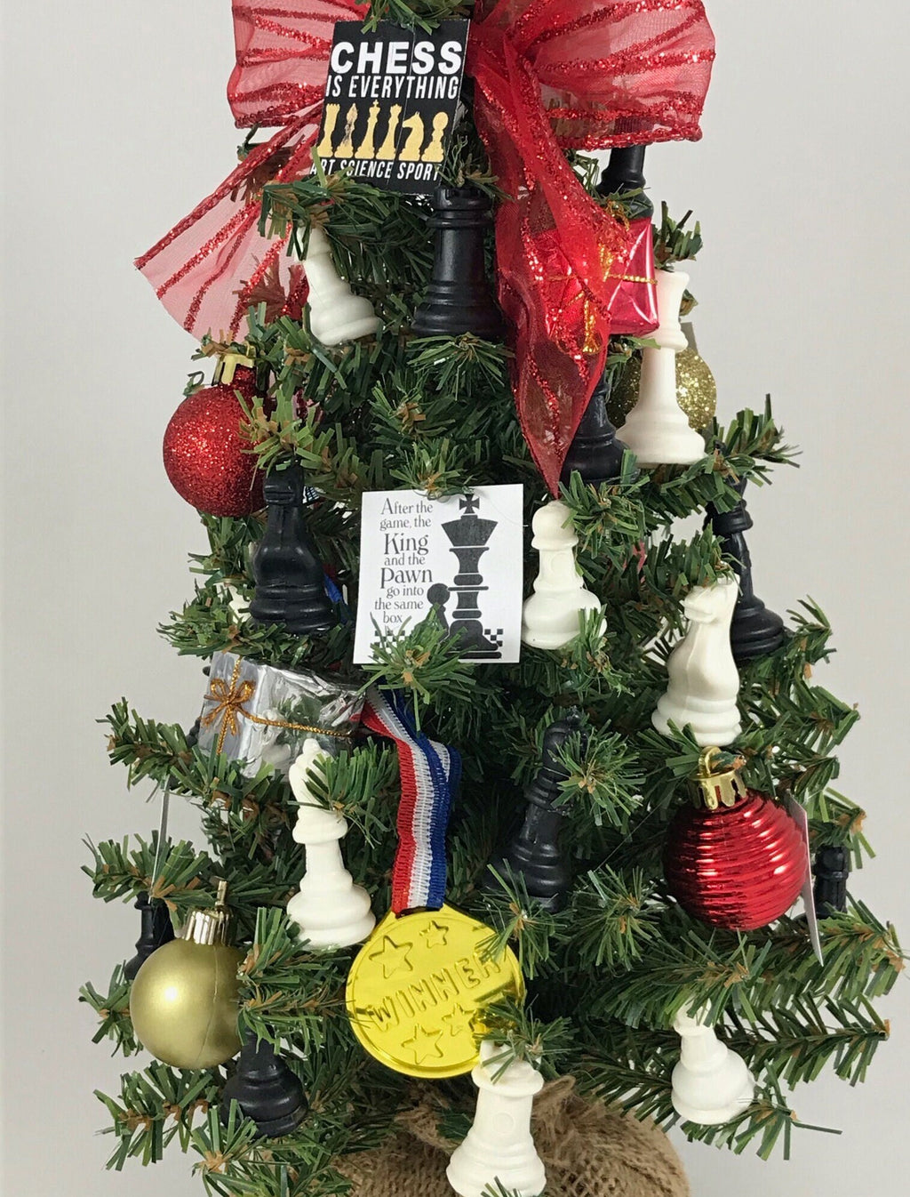 Chess Themed 15" Christmas Tree