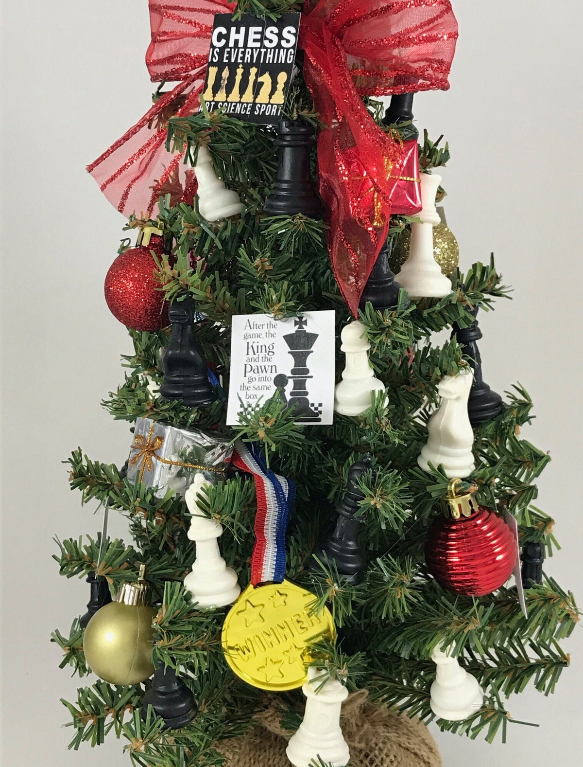 Chess Themed 15" Christmas Tree