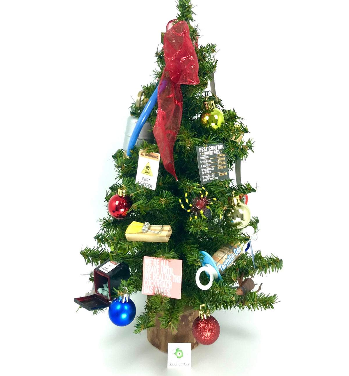 Pest Control / Exterminator Themed 18" Christmas Tree