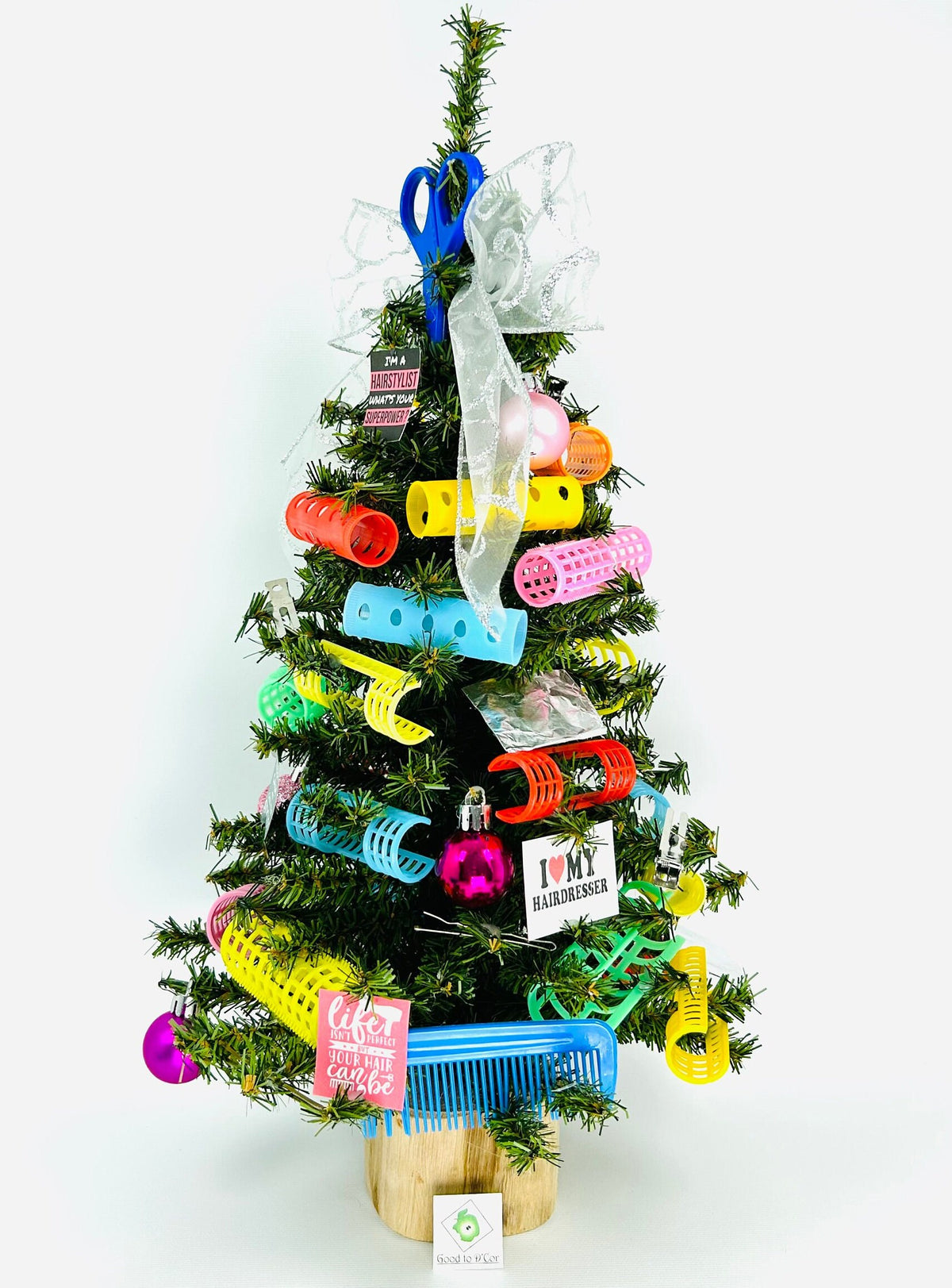 Hair Salon / Hair Stylist / Hairdresser Themed 18" Christmas Tree