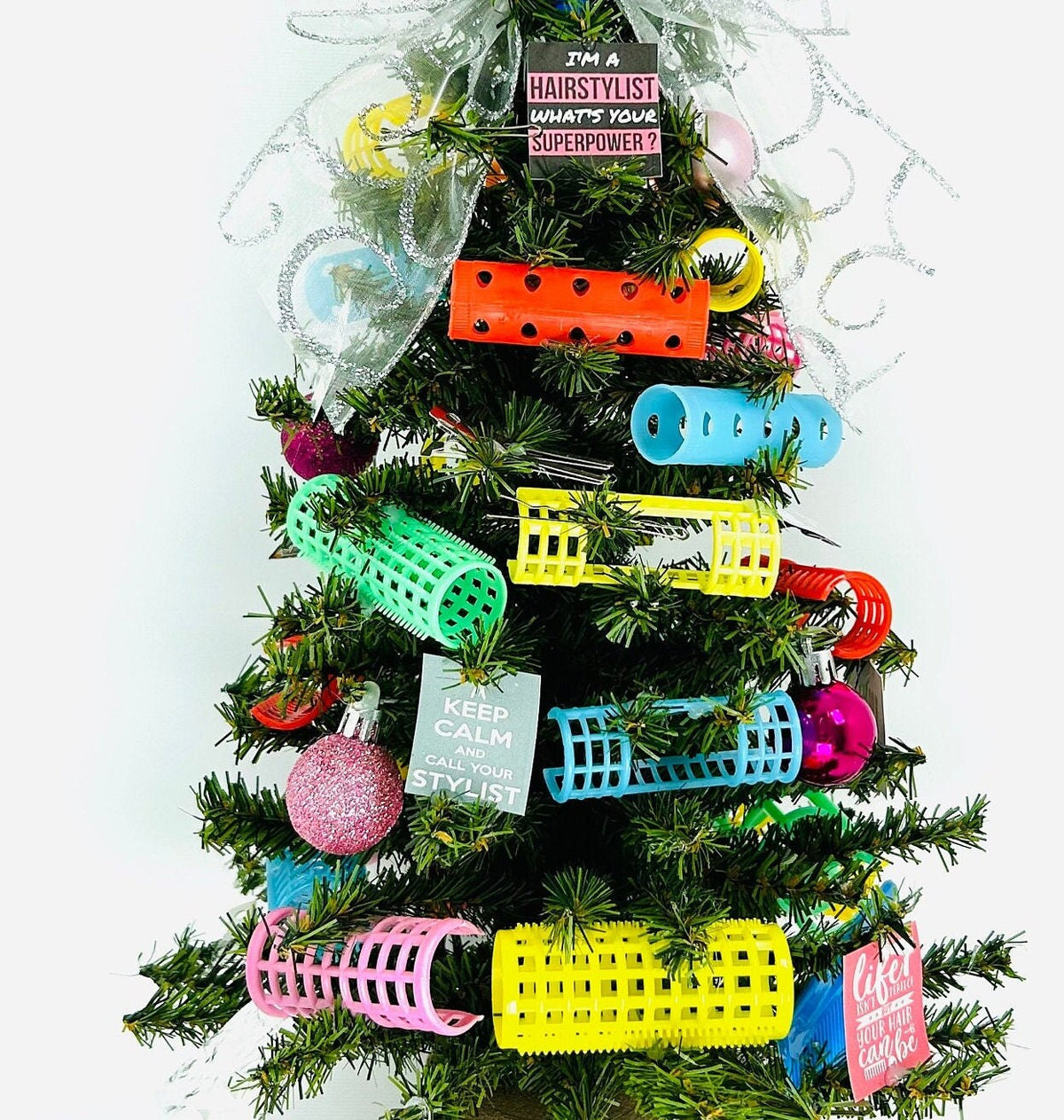 Hair Salon / Hair Stylist / Hairdresser Themed 18" Christmas Tree