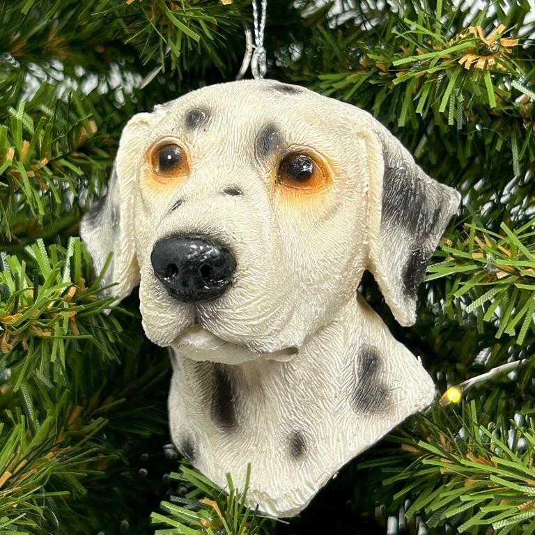 Dalmatian Dog Face Ornament