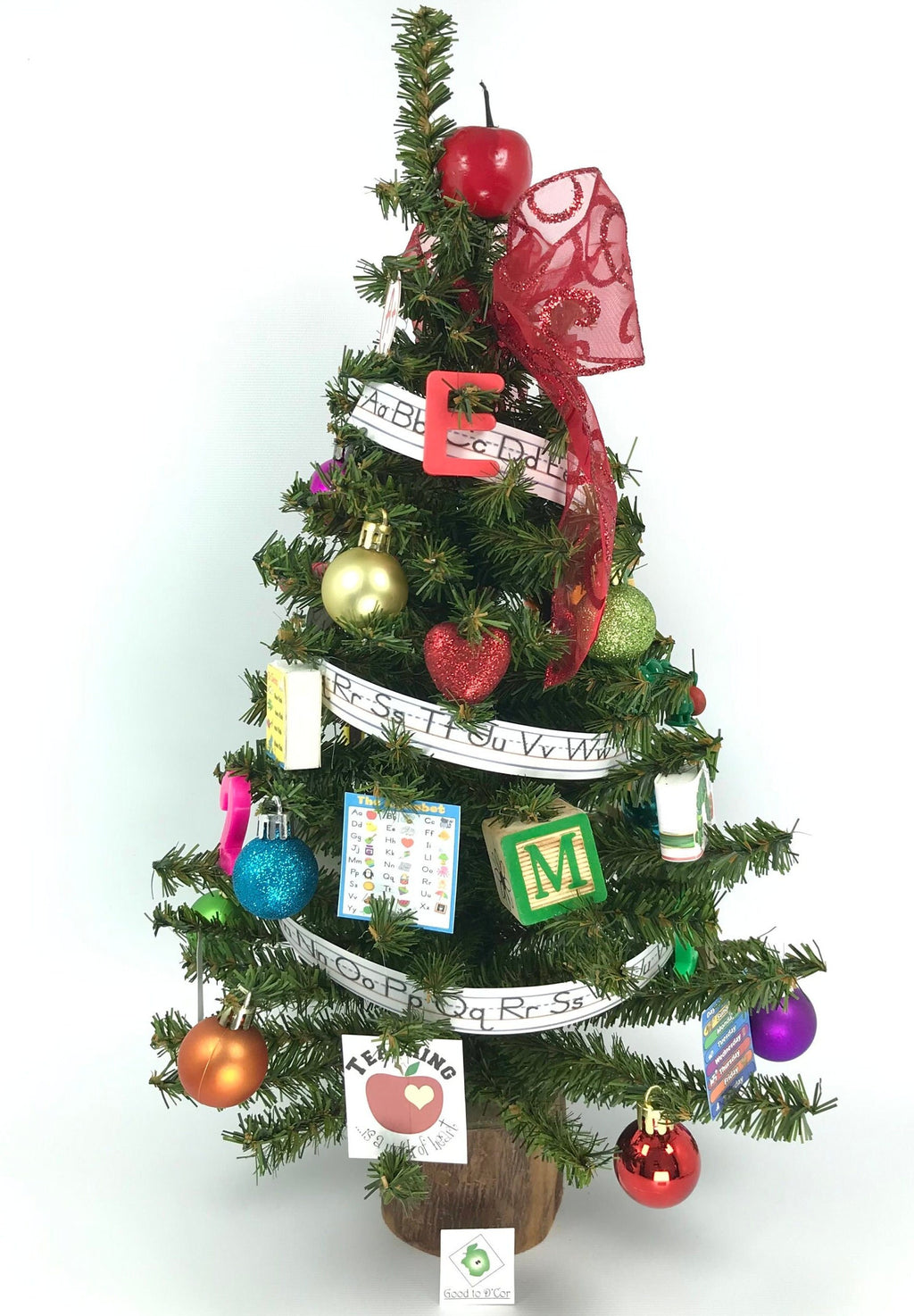 School Pre-K / Preschool Teacher Themed 18" Christmas Tree