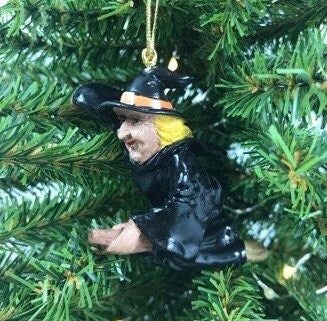 Witch on Broom Ornament