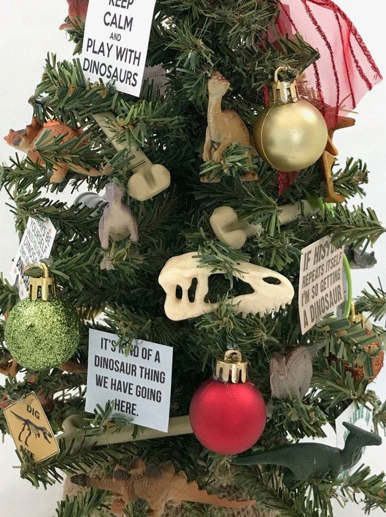 Dinosaur Themed 18" Christmas Tree