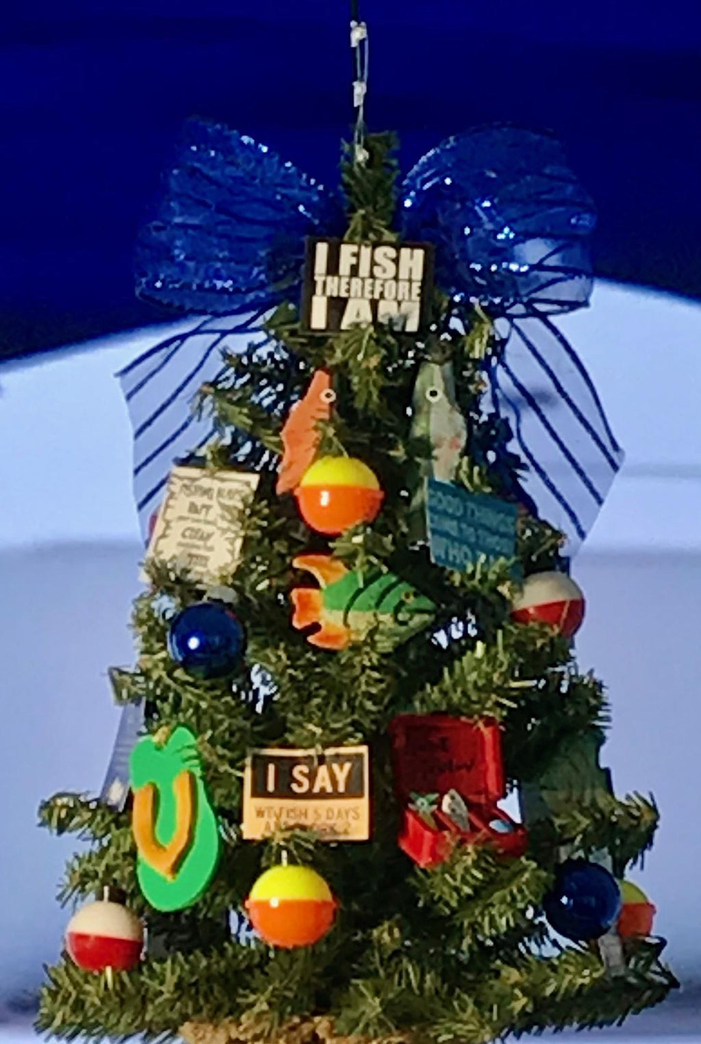 Fishing Themed 18" Christmas Tree