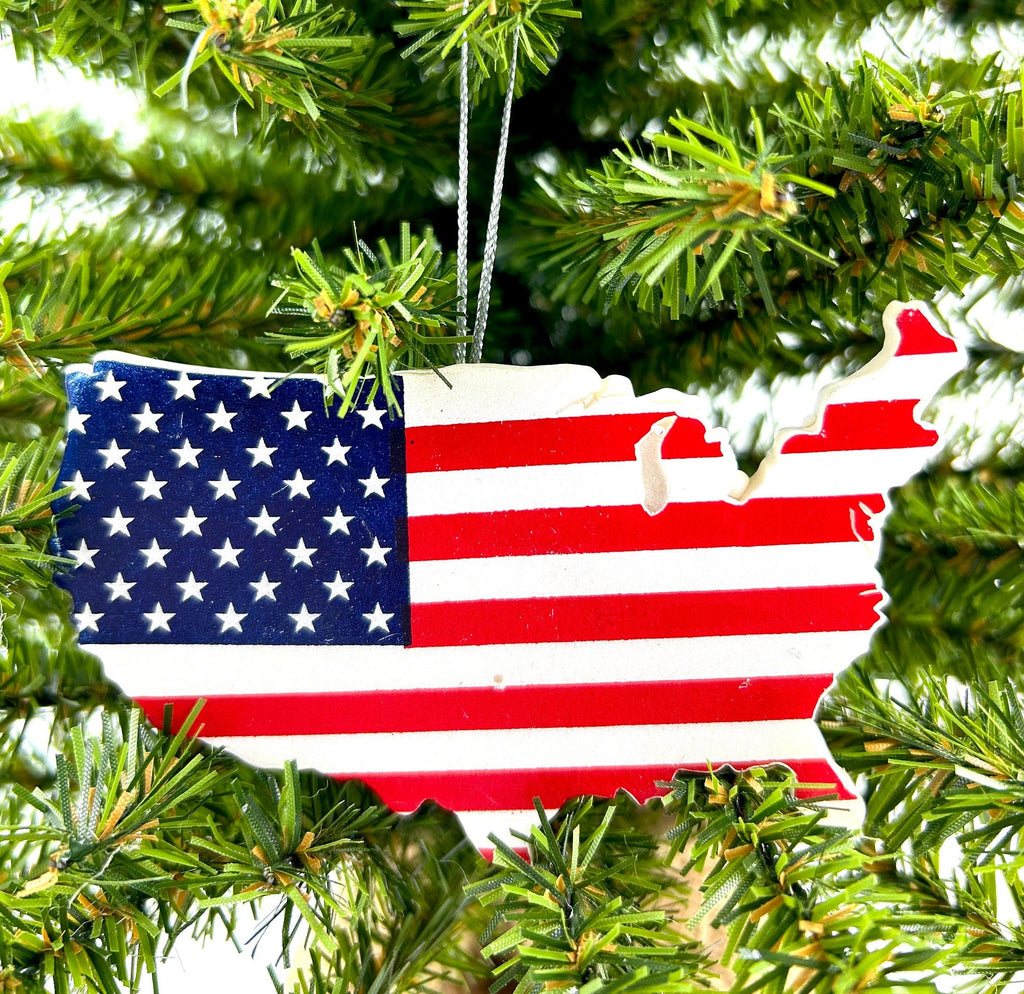 United States USA Map Ornament