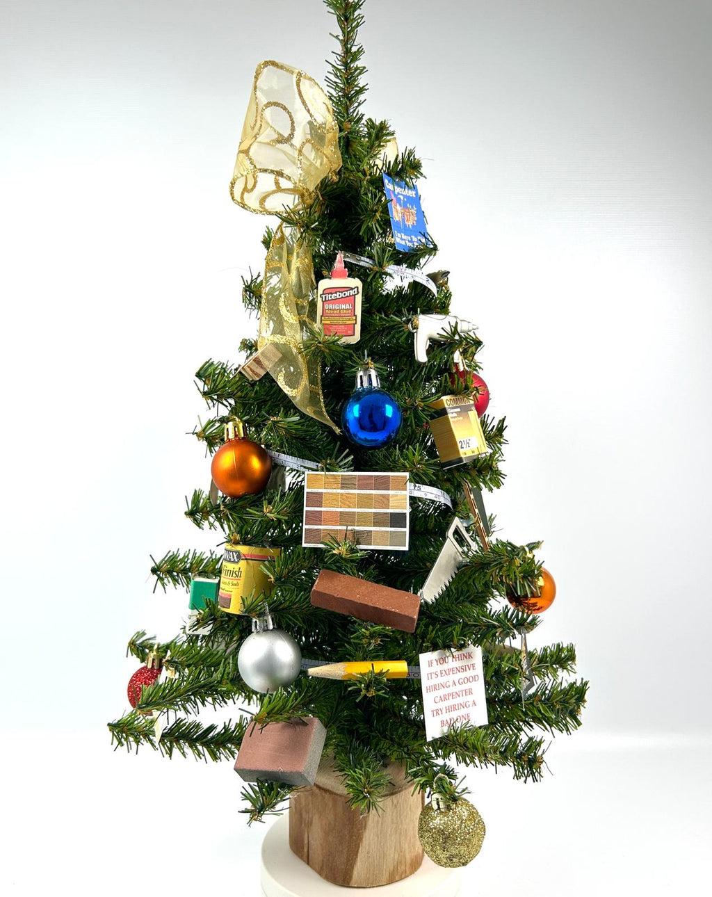 Carpenter / Carpentry Themed 18" Christmas Tree
