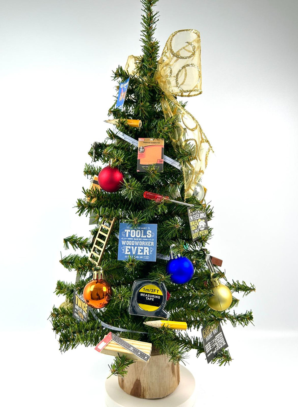 Carpenter / Carpentry Themed 18" Christmas Tree