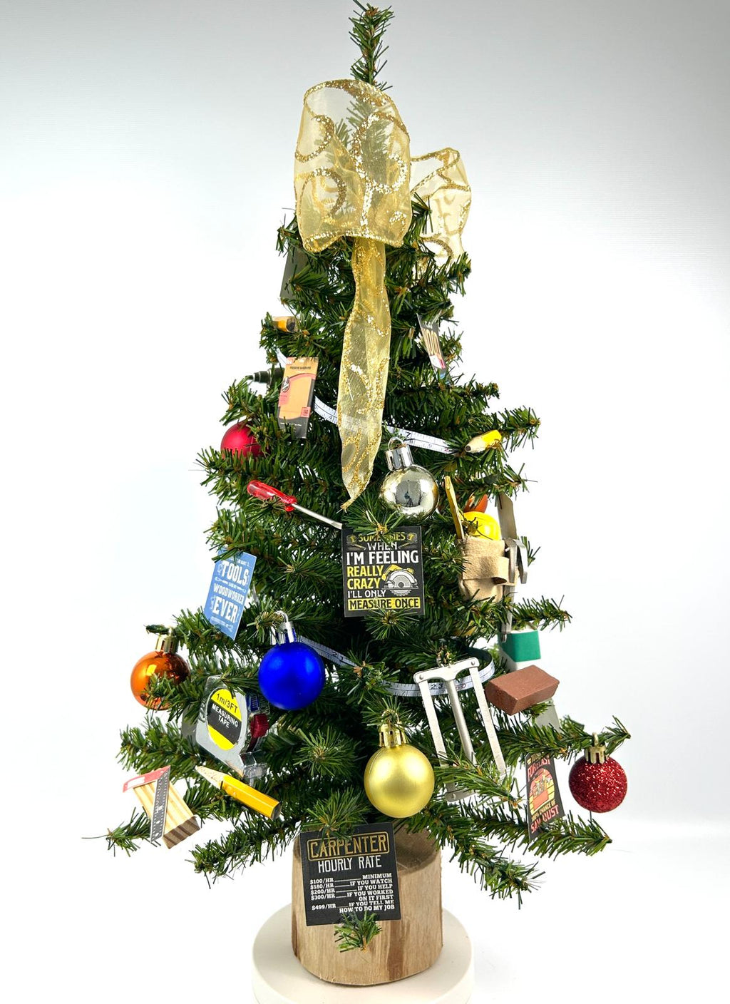 Carpenter / Carpentry Themed 18" Christmas Tree