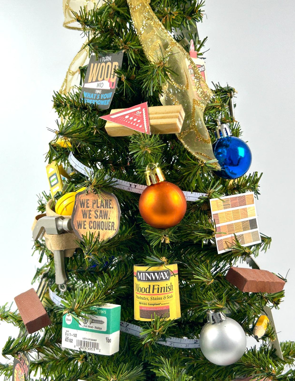 Carpenter / Carpentry Themed 18" Christmas Tree