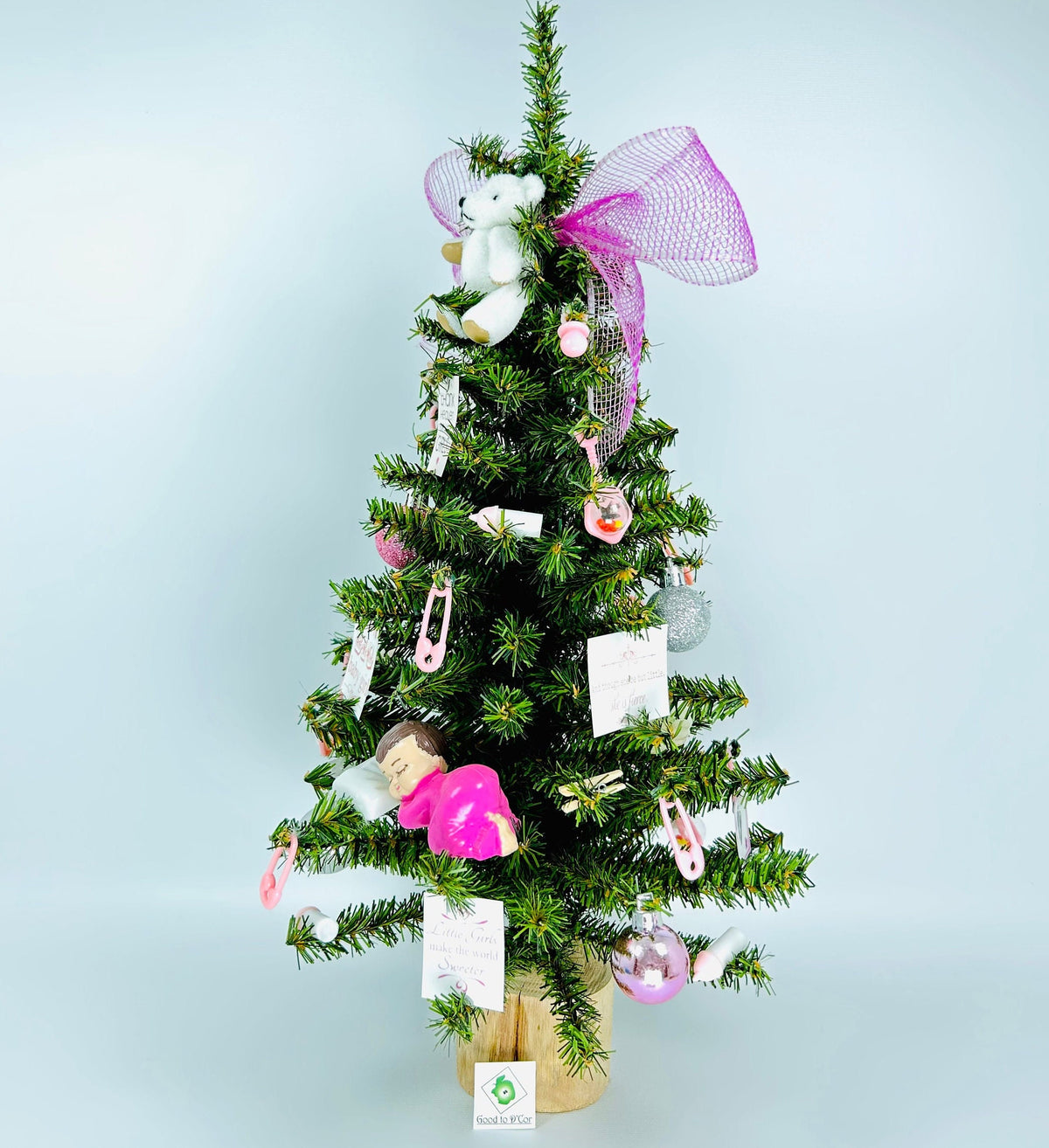 Baby Girl Themed 18" Christmas Tree