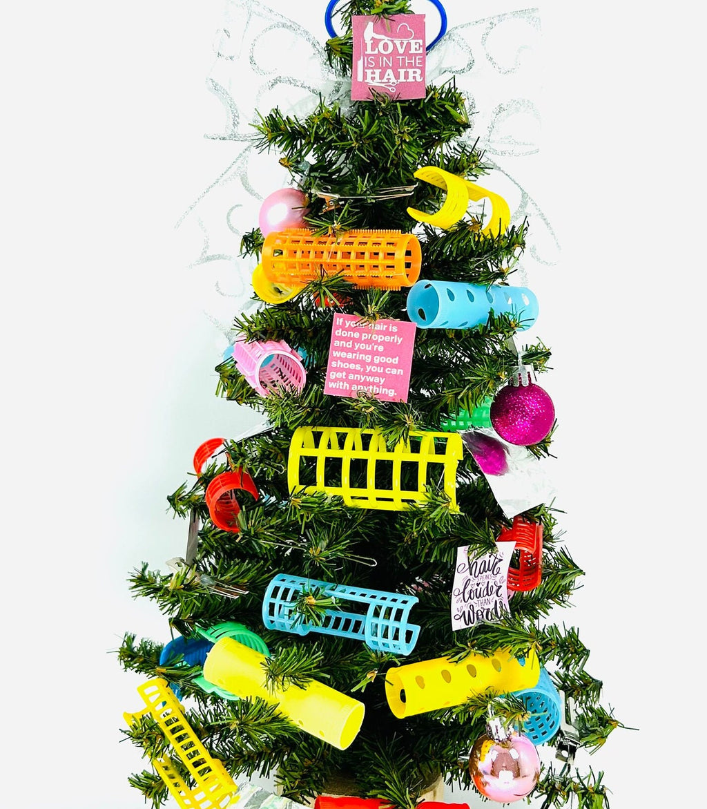 Hair Salon / Hair Stylist / Hairdresser Themed 18" Christmas Tree
