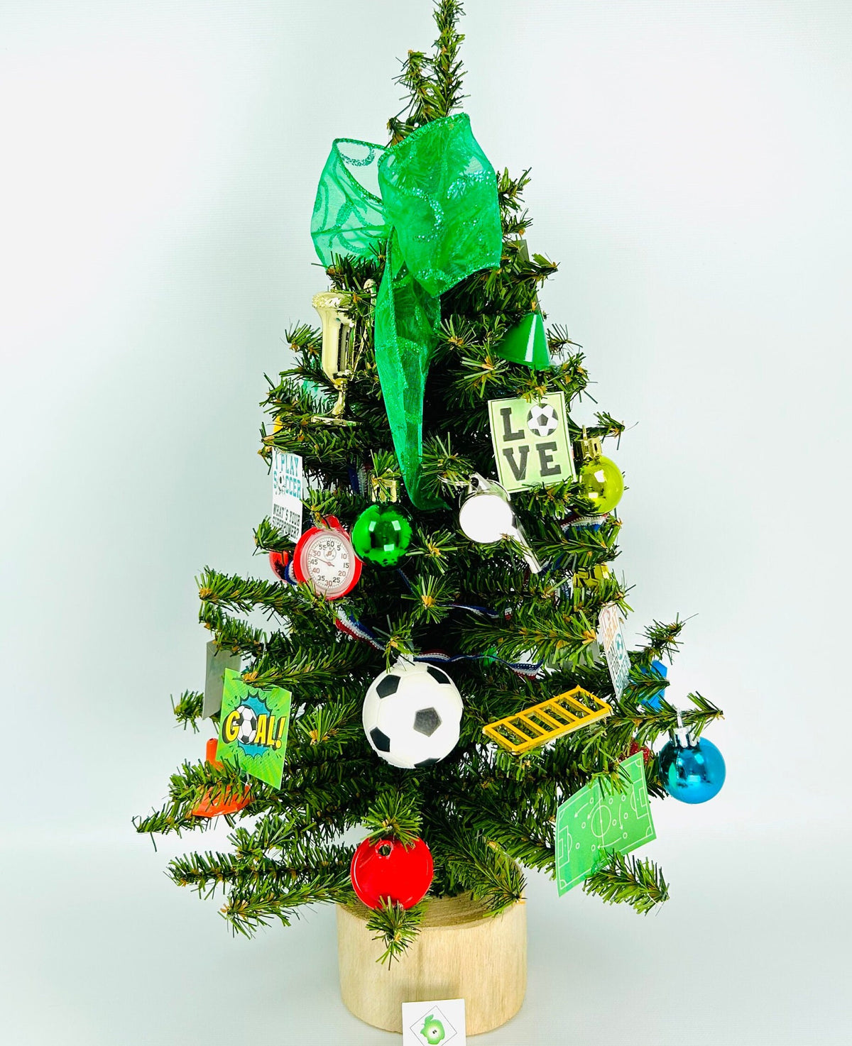 Soccer Themed 18" Christmas Tree