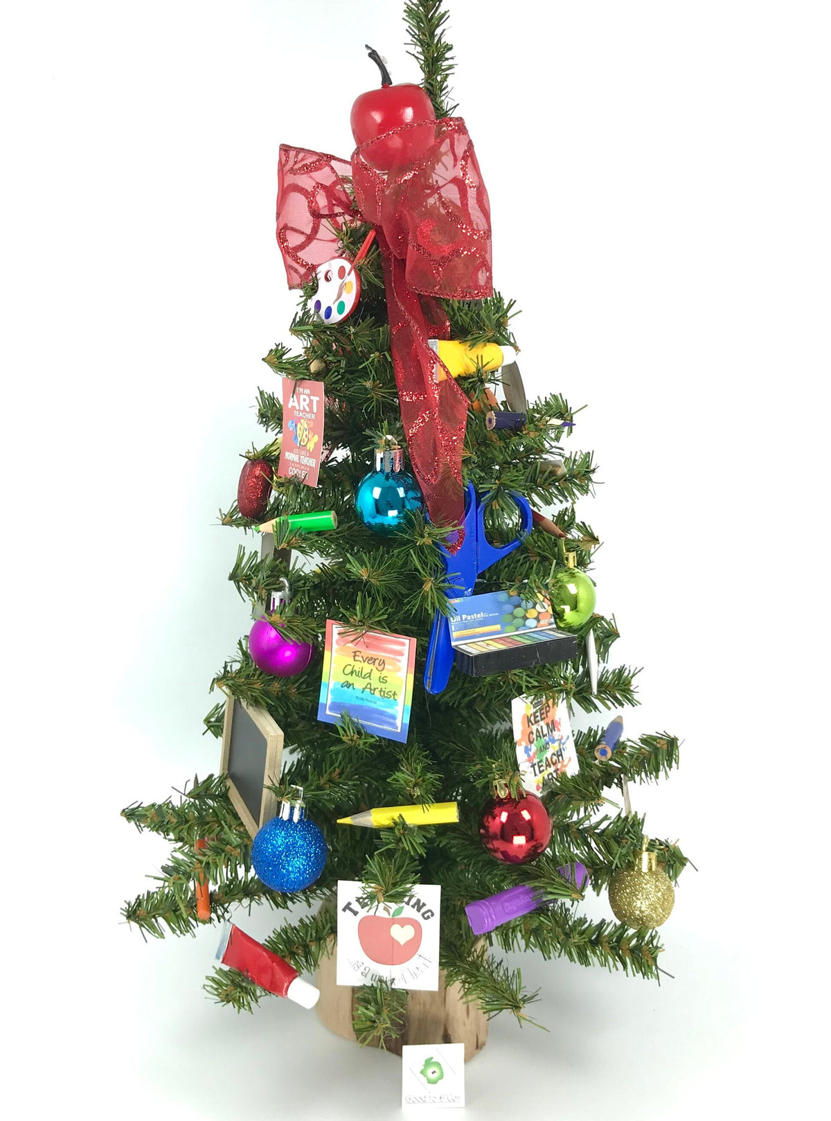 School Art Teacher Themed 18" Christmas Tree