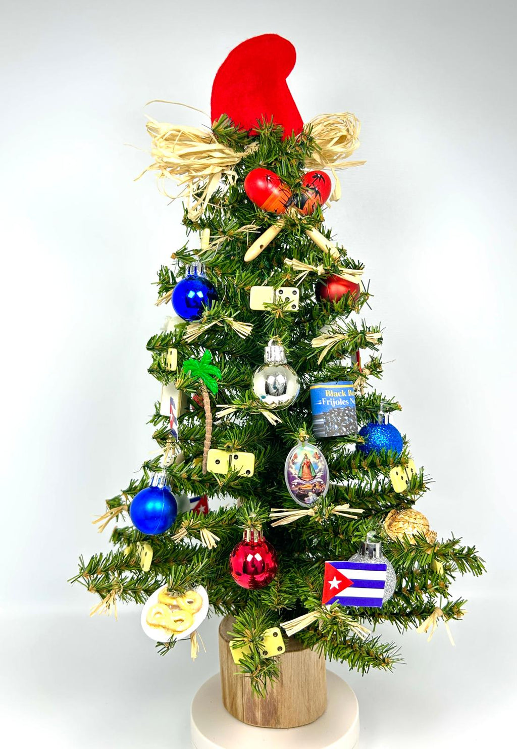 Cafecito & Dominoes Themed 18" Christmas Tree