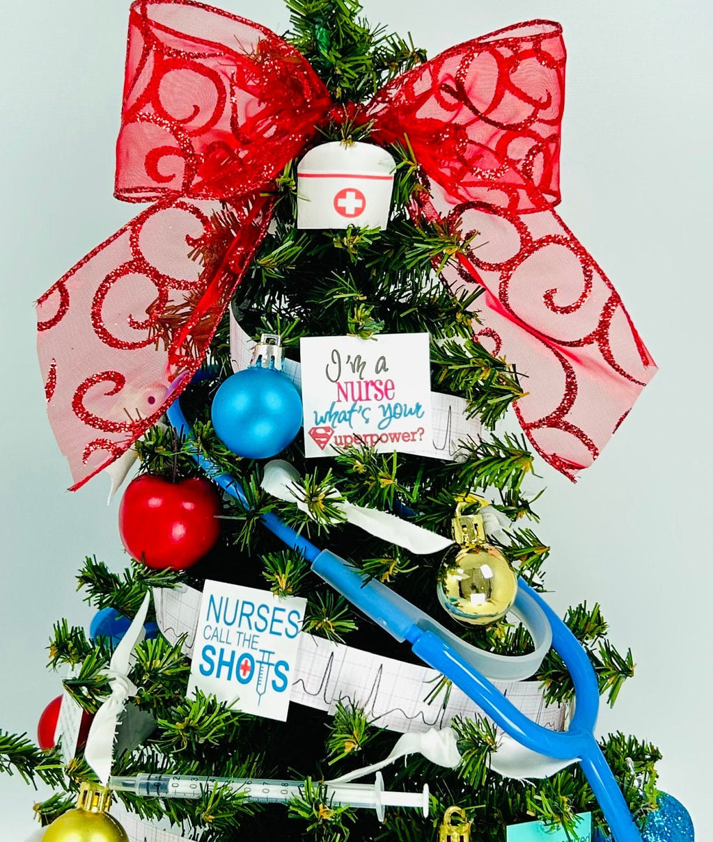Nurse Themed 18" Christmas Tree