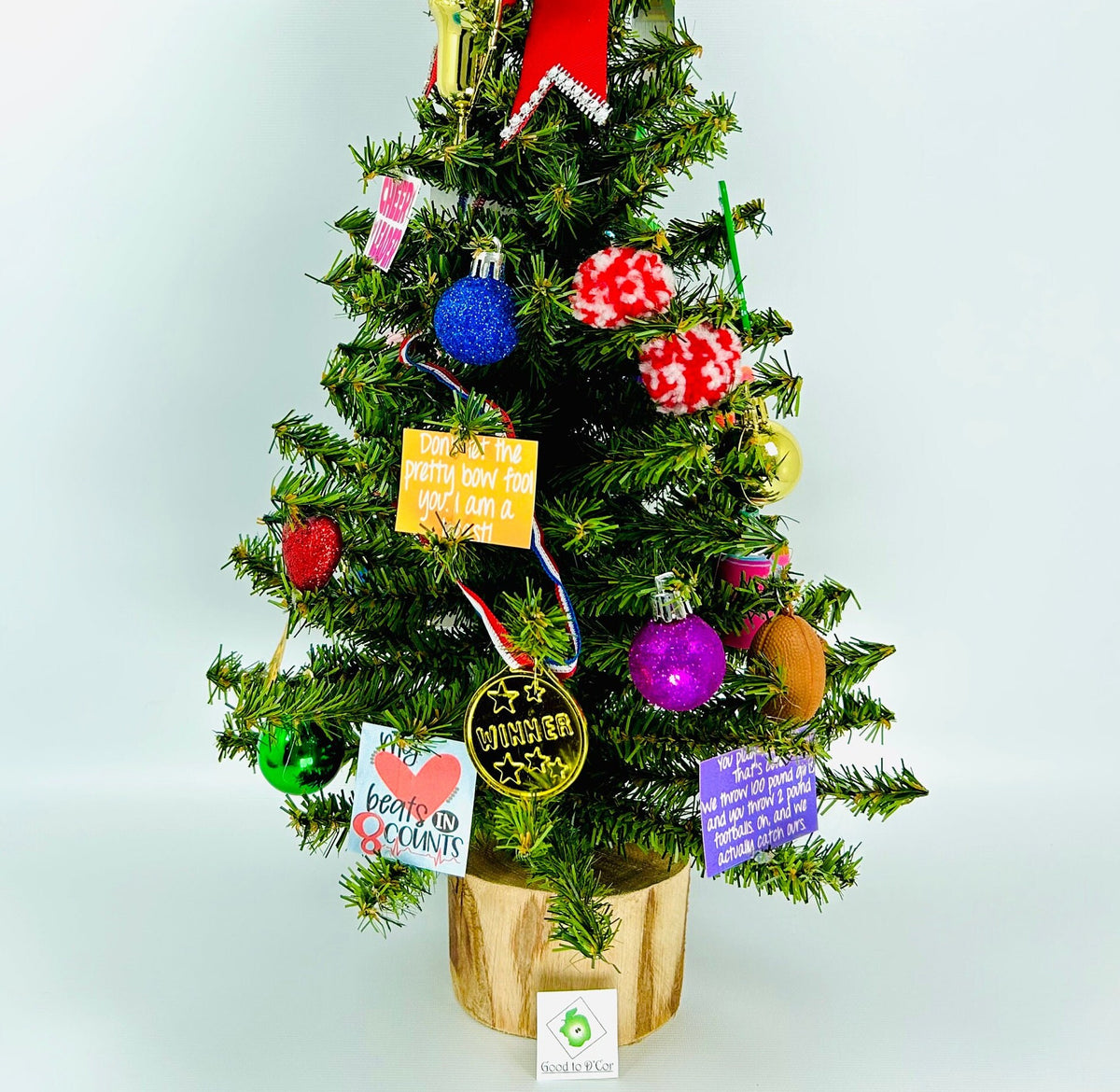 Cheer / Cheerleading / Cheerleader Themed 18" Christmas Tree