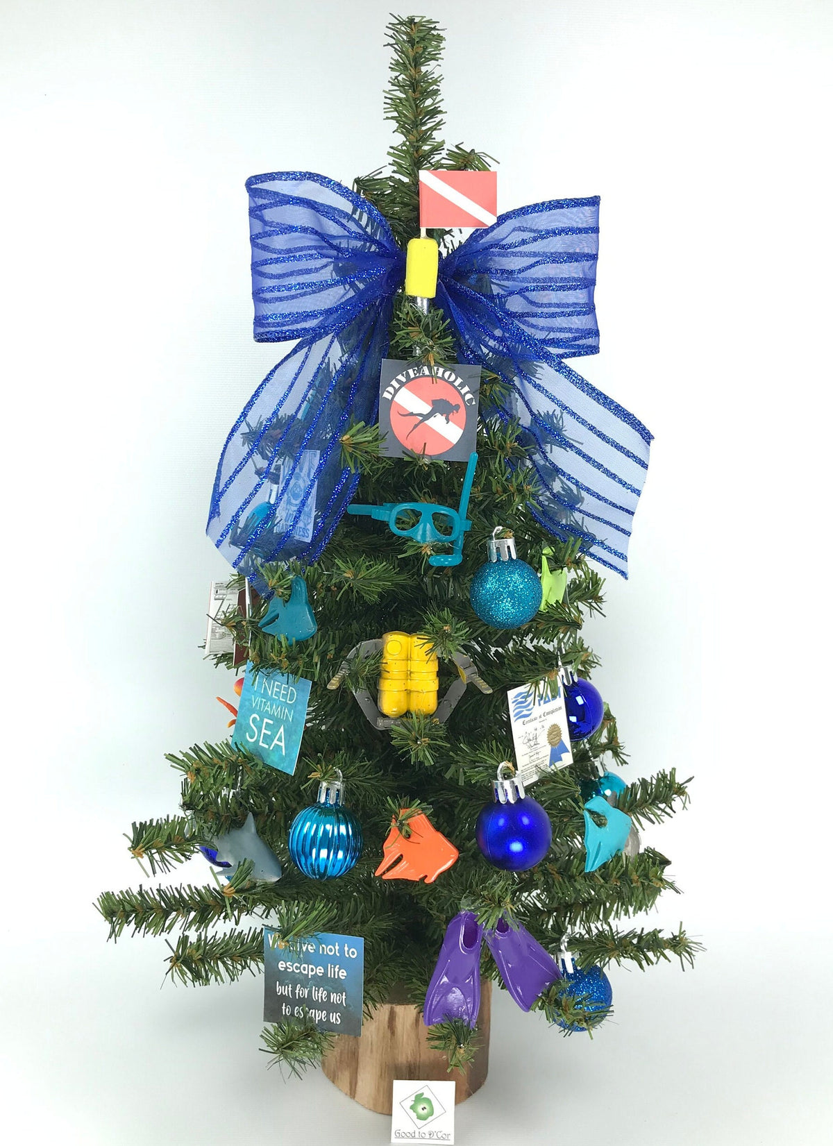 Diving / Diver Themed 18" Christmas Tree
