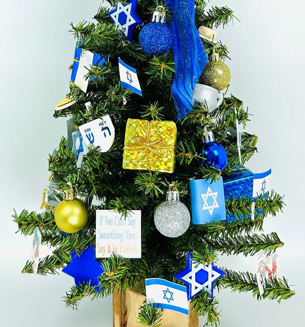 Chanukah Bush / Hanukkah Themed 18" Christmas Tree