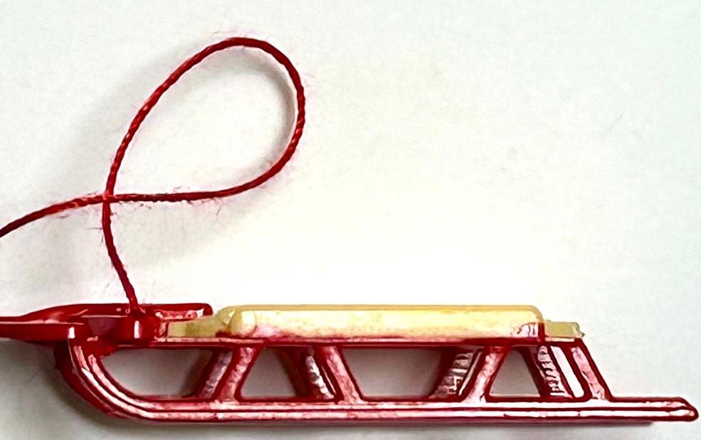 Miniature Sled Ornament