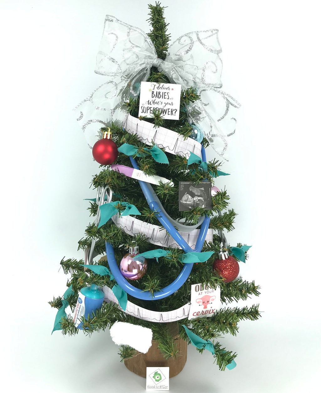 OB/GYN / Obstetrician / Obstetrics Themed 18" Christmas Tree