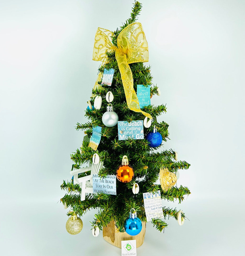 Beach / Beach House Themed 18" Christmas Tree