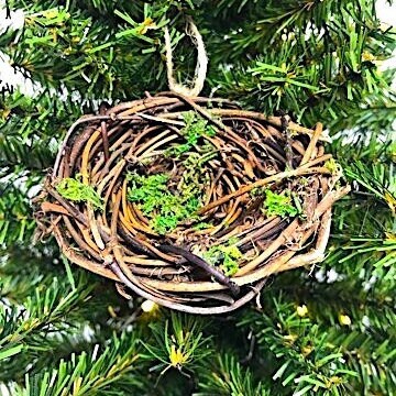 Rustic Bird Nest Ornament