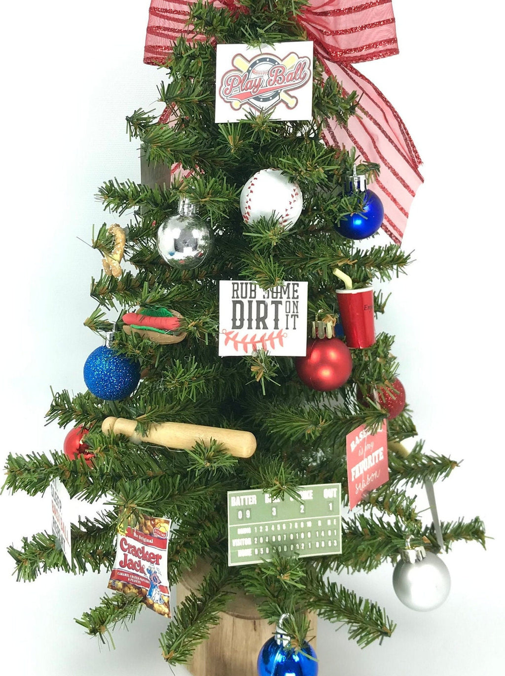 Baseball Themed 18" Christmas Tree