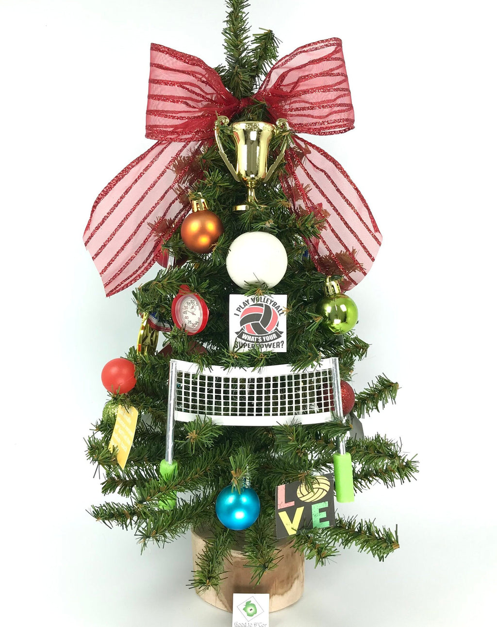 Volleyball Themed 18" Christmas Tree