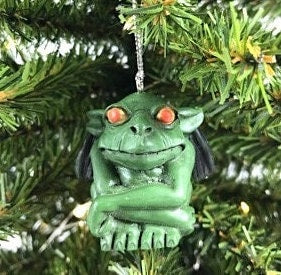 Mini Green Gargoyle Ornament