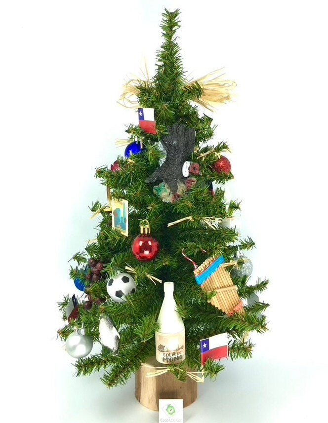 Chile /Chilean Themed 18" Christmas Tree