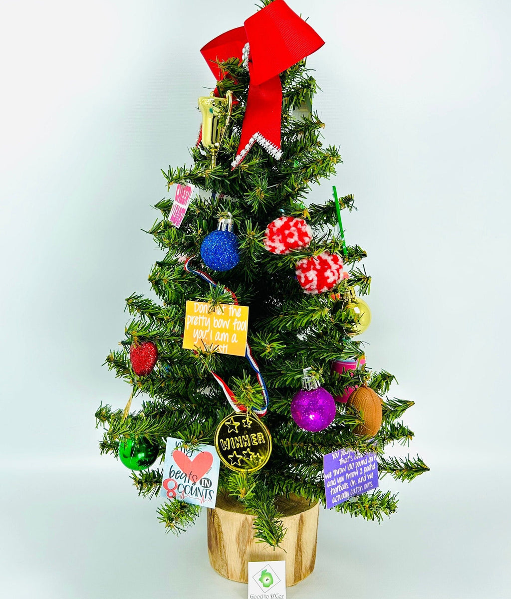 Cheer / Cheerleading / Cheerleader Themed 18" Christmas Tree