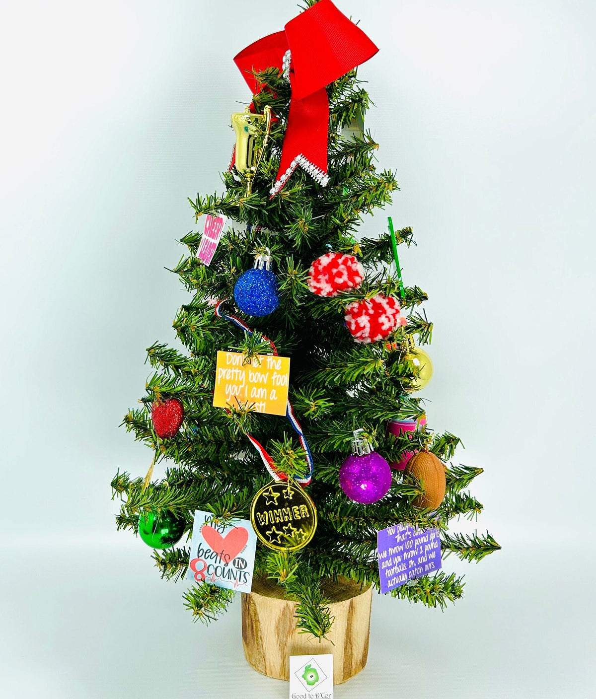 Cheer / Cheerleading / Cheerleader Themed 18" Christmas Tree