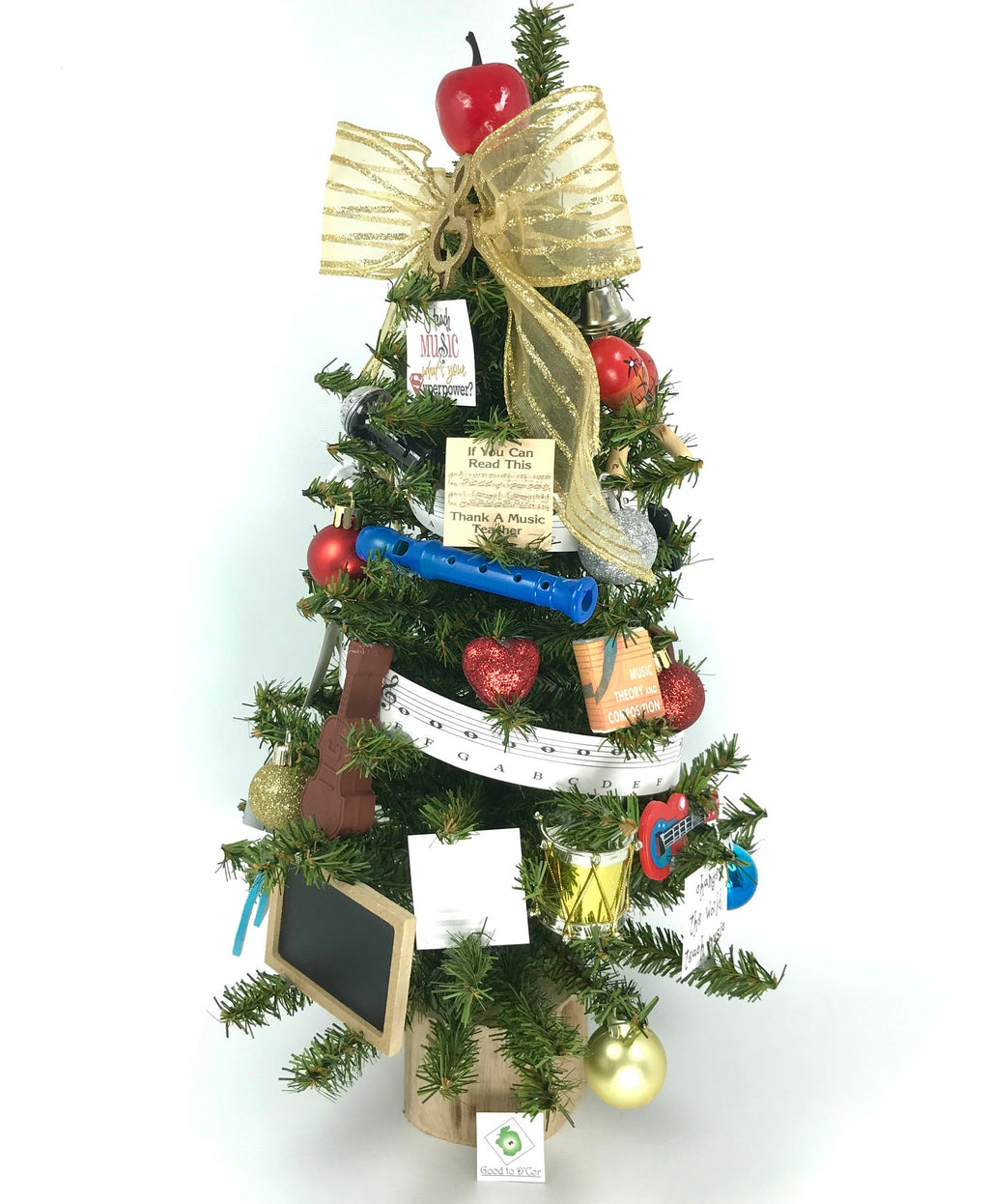 School Music Teacher Themed 18" Christmas Tree