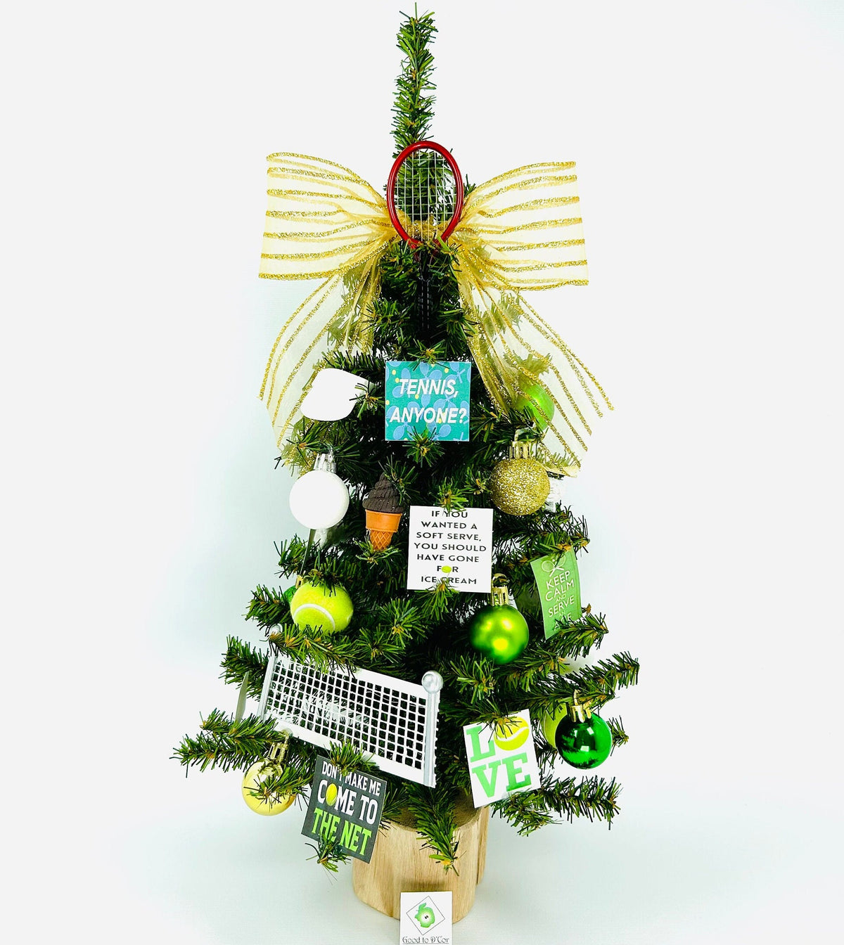 Tennis Themed 18" Christmas Tree