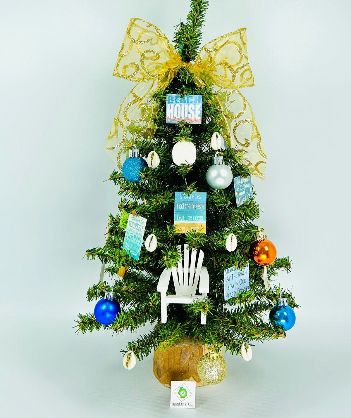 Beach / Beach House Themed 18" Christmas Tree