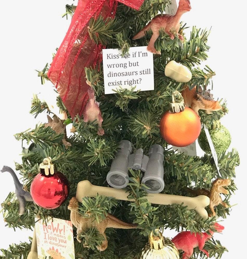 Dinosaur Themed 18" Christmas Tree