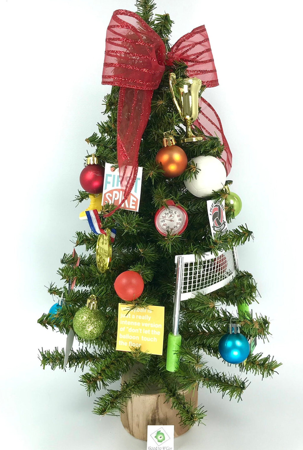 Volleyball Themed 18" Christmas Tree